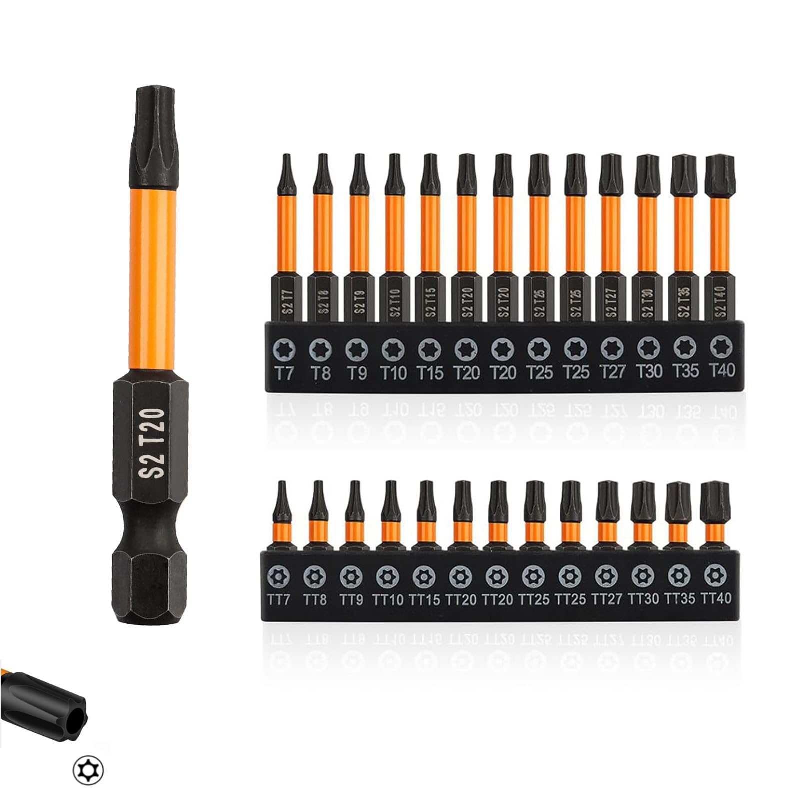 tks アソート Torx screwdriver set 26pcs(T7-T40 TT7-TT40) security torx